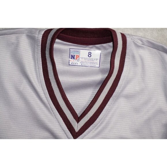 Culiacán Baseball Jersey by New Play – Youth Size 8 – Maroon & Gray Gradient - Picture 4 of 9